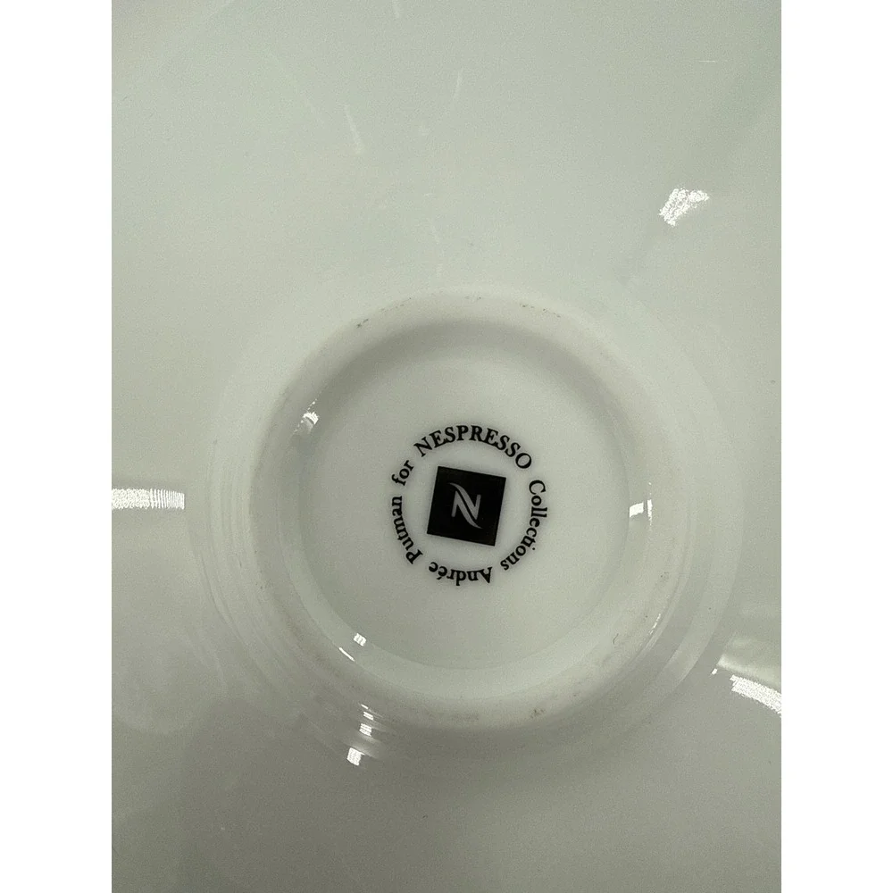 Nespresso Espresso Cups Set of 2 Unisex White Andree Putman Porcelain Coffee Set